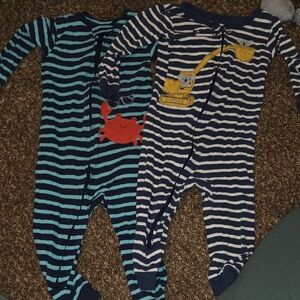 Striped Kids One Piece Pajamas